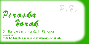 piroska horak business card